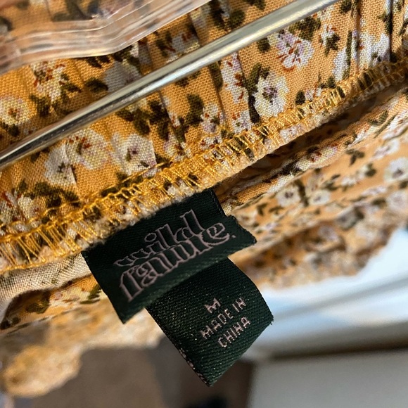 Wild fable yellow floral mini skirt - Picture 4 of 4
